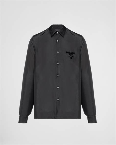 silk prada shirt|Prada shirt black.